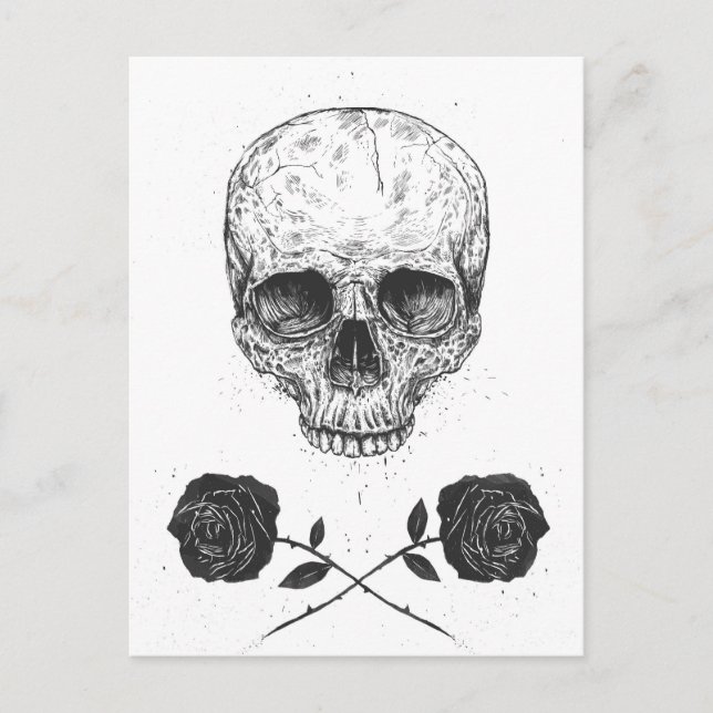 Postal Rosas de Skull N' (Anverso)
