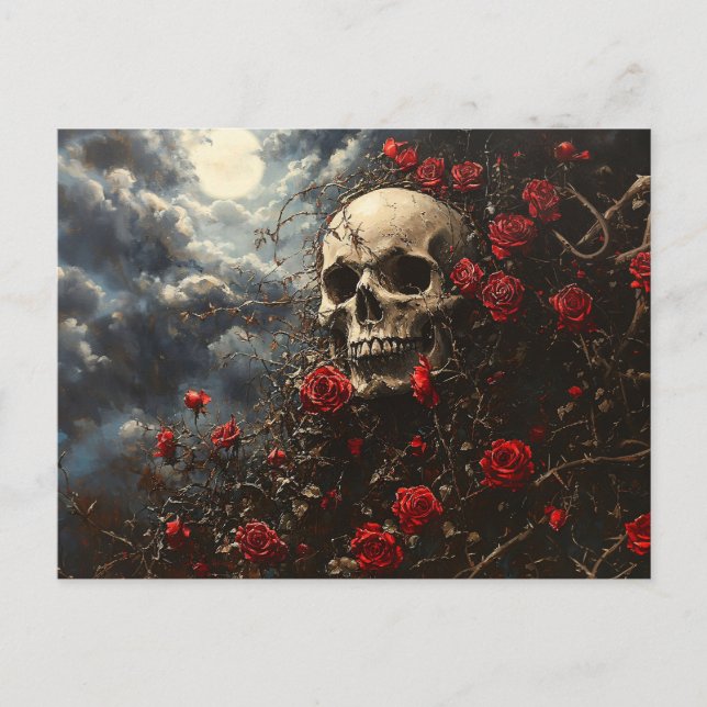 Postal Rosas de Skull y Crimson (Anverso)