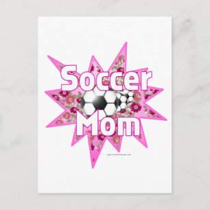 Postal Rosas de Soccer Mom