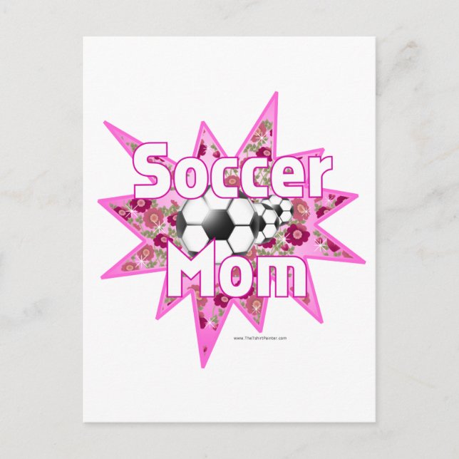 Postal Rosas de Soccer Mom (Anverso)
