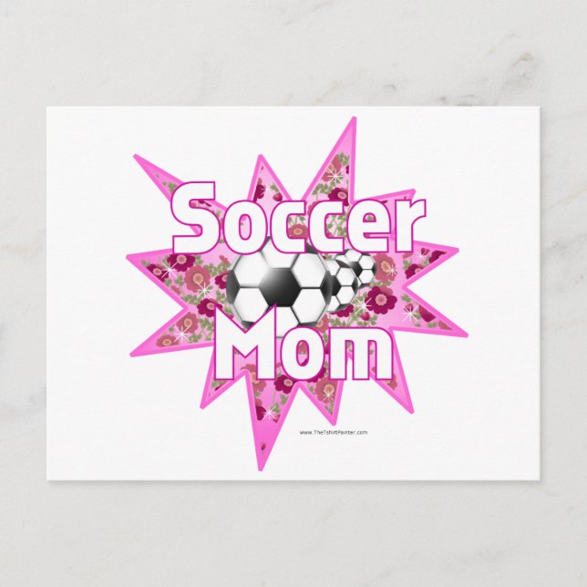 Postal Rosas de Soccer Mom (Anverso)