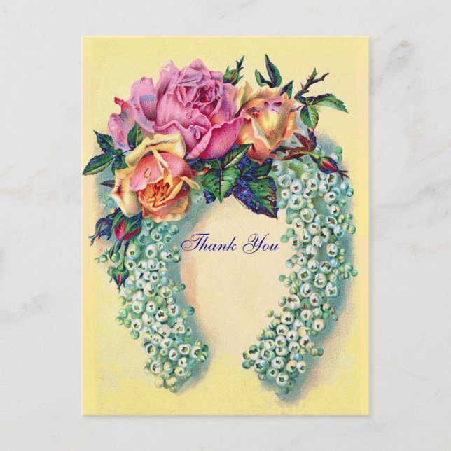 Postal Rosas de Victoria Gracias Postcard (Anverso)