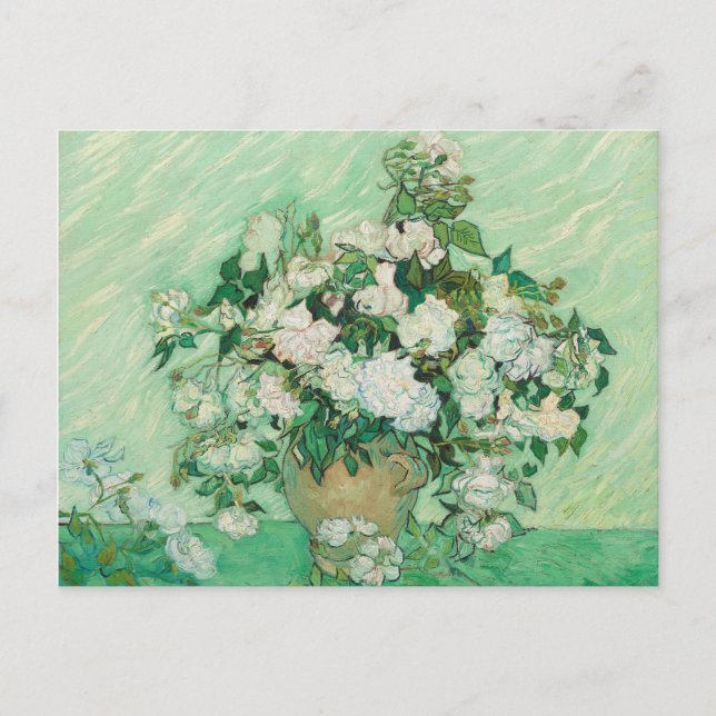 Postal Rosas de Vincent van Gogh (Anverso)
