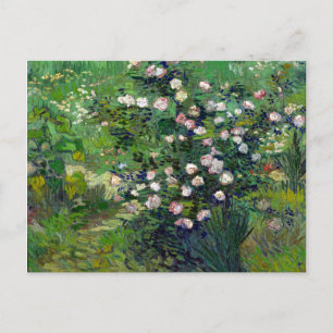Postal Rosas de Vincent van Gogh
