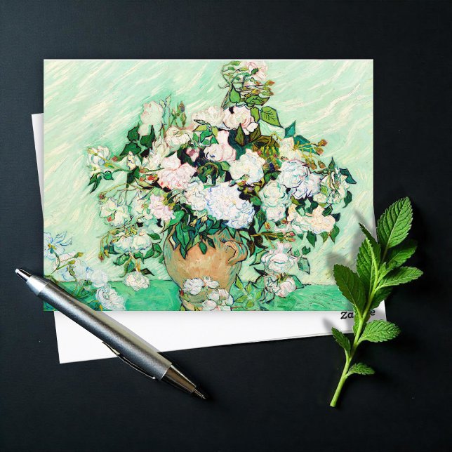 Postal Rosas de Vincent van Gogh (Subido por el creador)