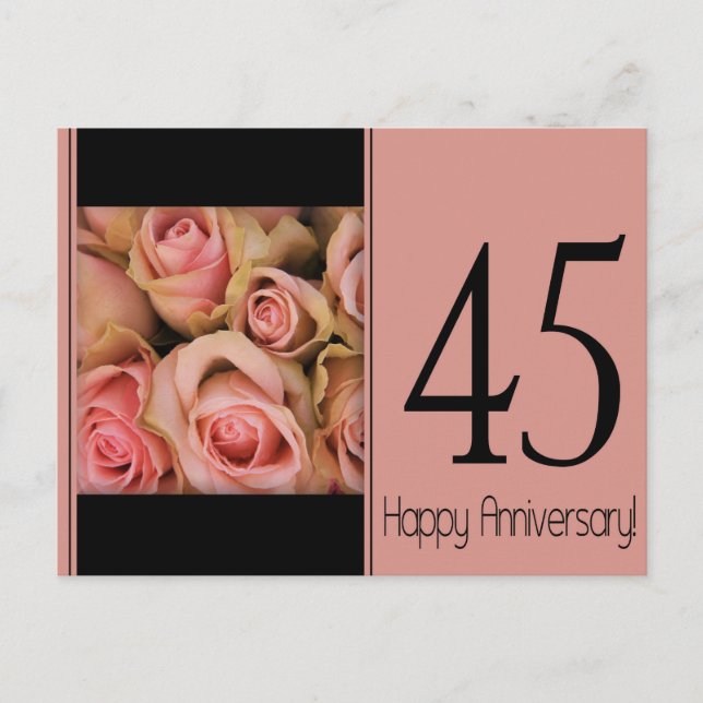 Postal Rosas del 45° Aniversario (Anverso)