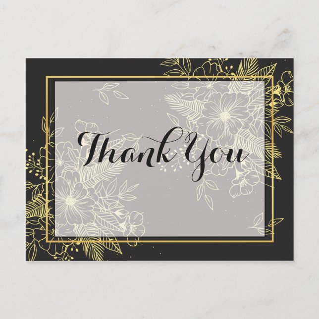 Postal Rosas Doradas  Gracias (Anverso)