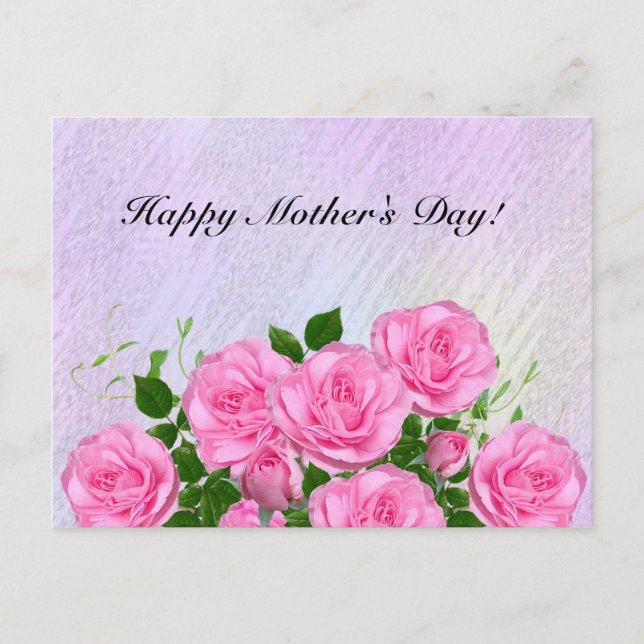 Postal Rosas elegantes, Colorido, Abstracto (Anverso)