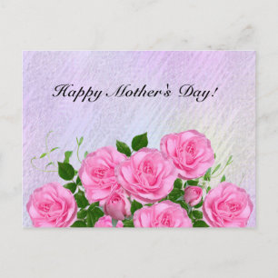 Postal Rosas elegantes, coloridos, abstractos