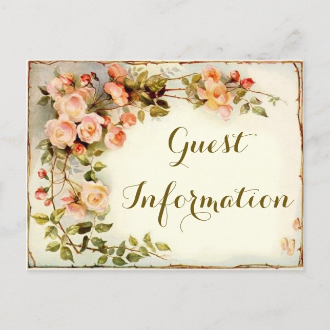 Postal Rosas elegantes impresos (Anverso)