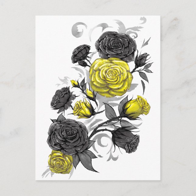 Postal Rosas existenciales (Anverso)