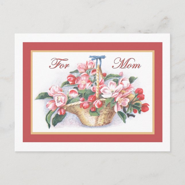 Postal Rosas felices del Día de la Madre (Anverso)