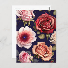 Postal Rosas, flores, travesía