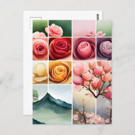 Postal Rosas, flores, travesía