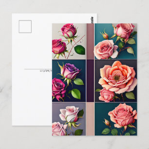Postal Rosas, flores, travesía