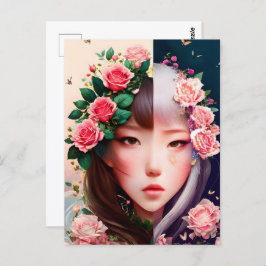 Postal Rosas, flores, travesía