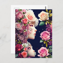 Postal Rosas, flores, travesía