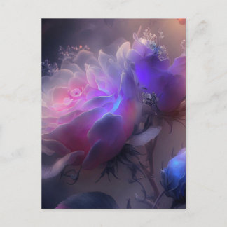 Postal Rosas irlandeses de color rosa