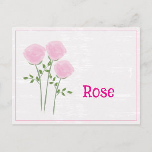 Postal Rosas lindas arte acuarela mes de nacimiento junio