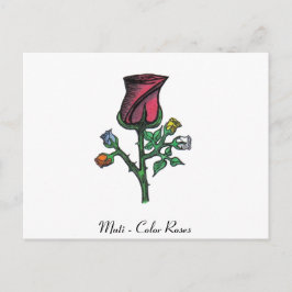 Postal Rosas multicolor