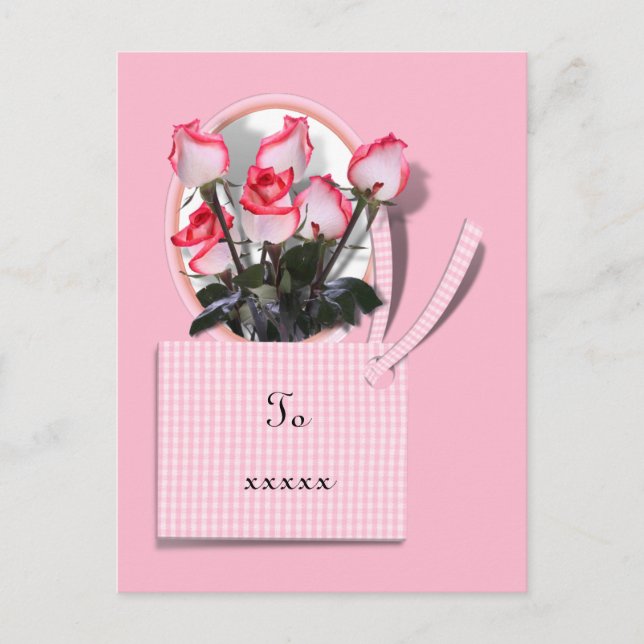 Postal Rosas por alguien especial en el Día de la Madre (Anverso)