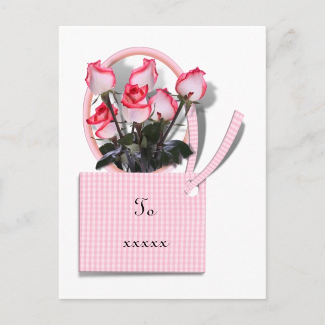 Postal Rosas por alguien especial en el Día de la Madre (Anverso)