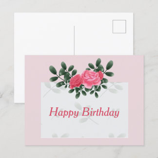 Postal Rosas por cumpleaños
