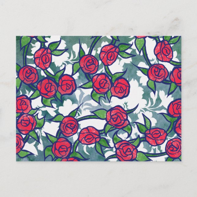 Postal Rosas retro (Anverso)