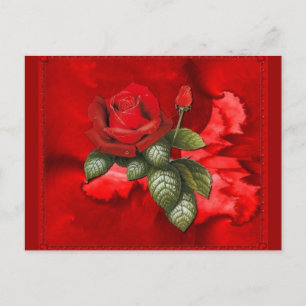 Postal Rosas rojas