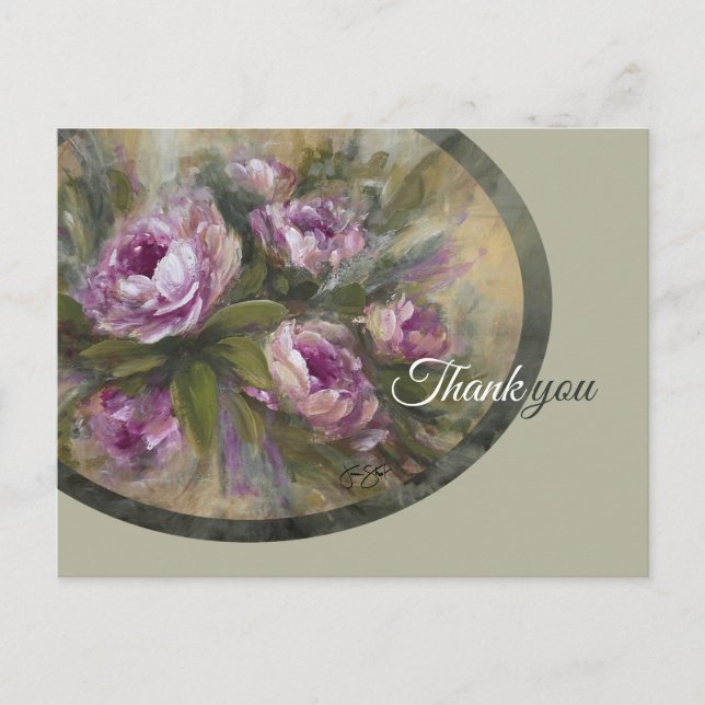 Postal Rosas rosadas (Anverso)
