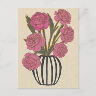 Postal Rosas rosadas hermosas