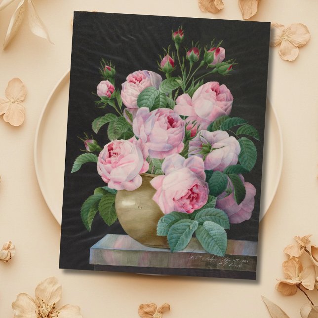 Postal Rosas rosas rosas en una vesícula - Pierre Joseph  (Subido por el creador)