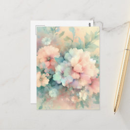Postal Rosas Vintage Pastel