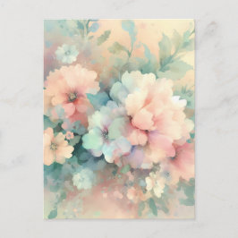 Postal Rosas Vintage Pastel