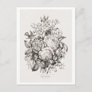 Postal Rosas y campanillas (1870) arte cromolitografía. f