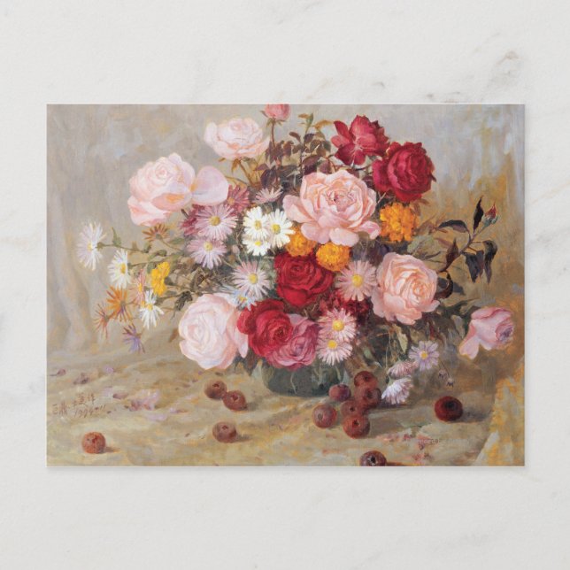 Postal Rosas y Daisies (Anverso)