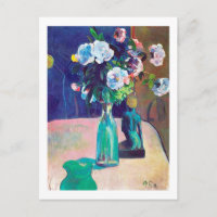 Rosas y estatuilla, Gauguin