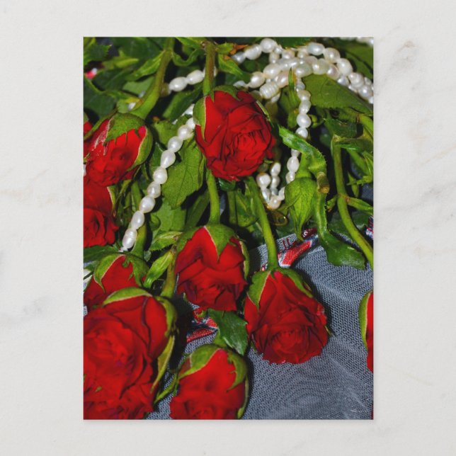 Postal Rosas y perlas (Anverso)