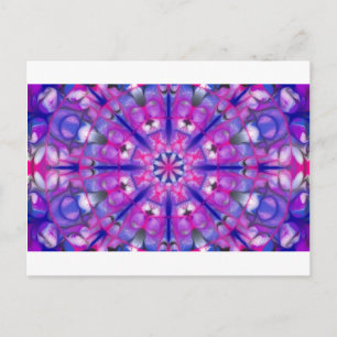 Postal roseandbluemandala