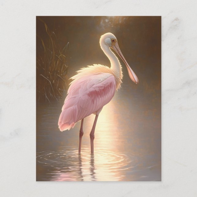 Postal Roseate Spoonbill (Anverso)