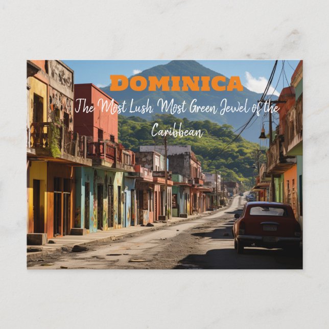 POSTAL ROSEAU DOMINICA, DOMINICA LA ISLA NATURAL (Anverso)