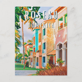 Postal Roseau, la ville tropicale de la Dominique