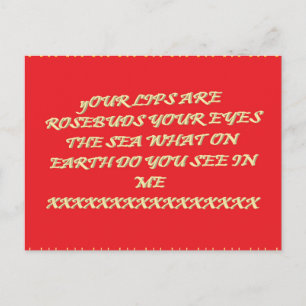Postal Rosebud se acerca a los ojos como el amor por el m