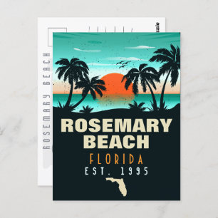 Postal Rosemary Beach Florida Vintage Retro Sunset 80