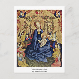 Postal Rosenhagmadonna Por Stefan Lochner