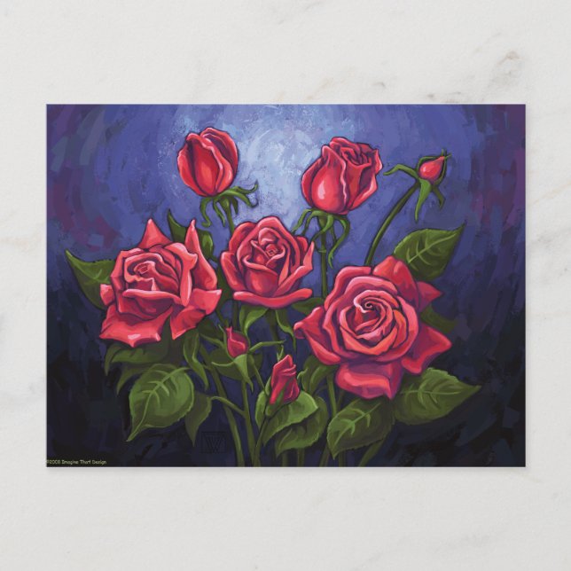 Postal Roses rojos (Anverso)