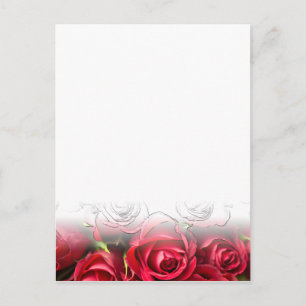 Postal Roses Rojos Con Brotes Negros