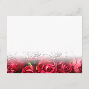 Postal Roses Rojos Con Brotes Negros