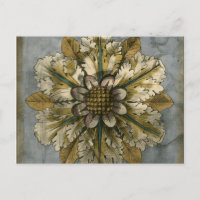 Rosette de máscara decorativa sobre fondo gris