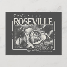 POSTAL ROSEVILLE CALIFORNIA VINTAGE - CIUDAD DE ROSEVILLE